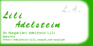 lili adelstein business card